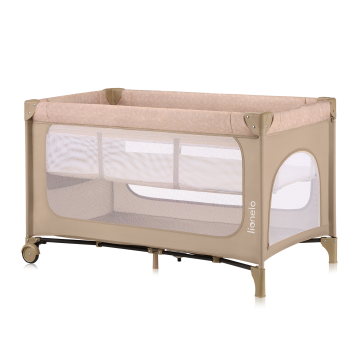 Lionelo Jasmin Easy Fold Beige Sand — Cestovná postieľka