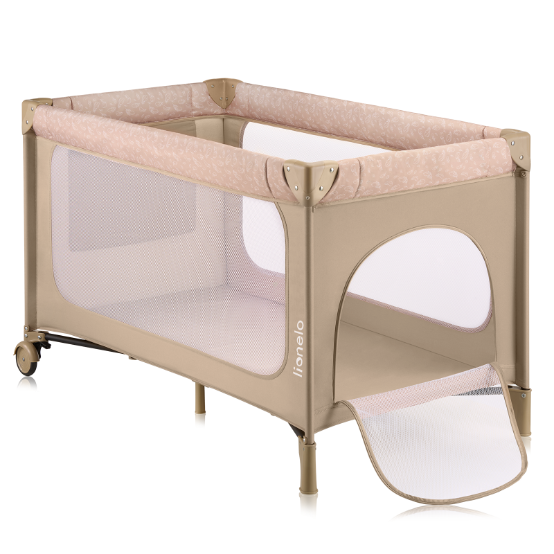 Lionelo Jasmin Easy Fold Beige Sand — Cestovná postieľka