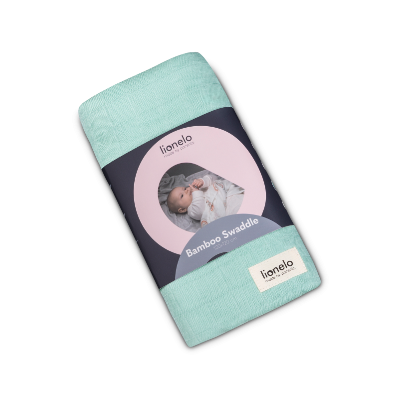 Lionelo Bamboo Swaddle Green Mint — Otulacz dla dziecka