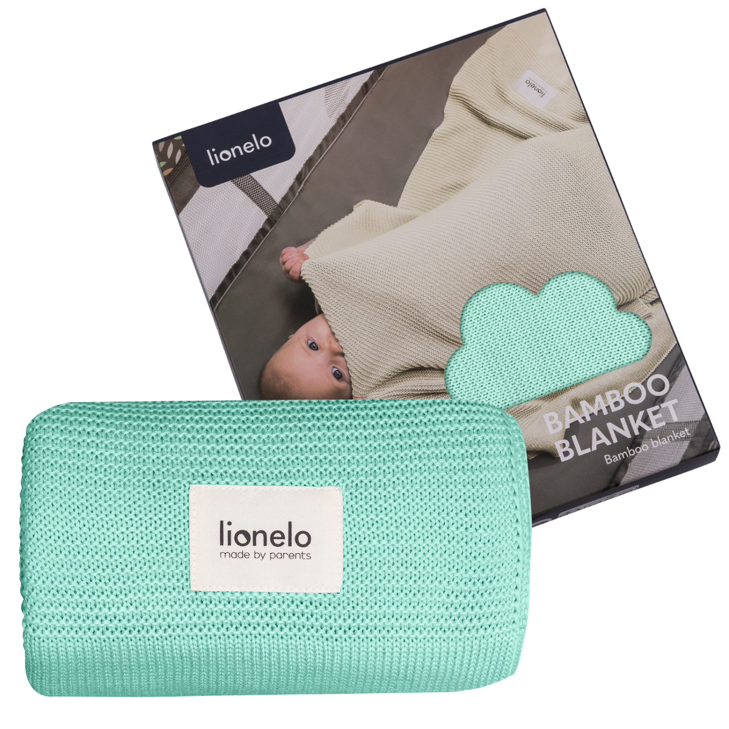 Lionelo Bamboo Blanket Green Mint — Kocyk bambusowy