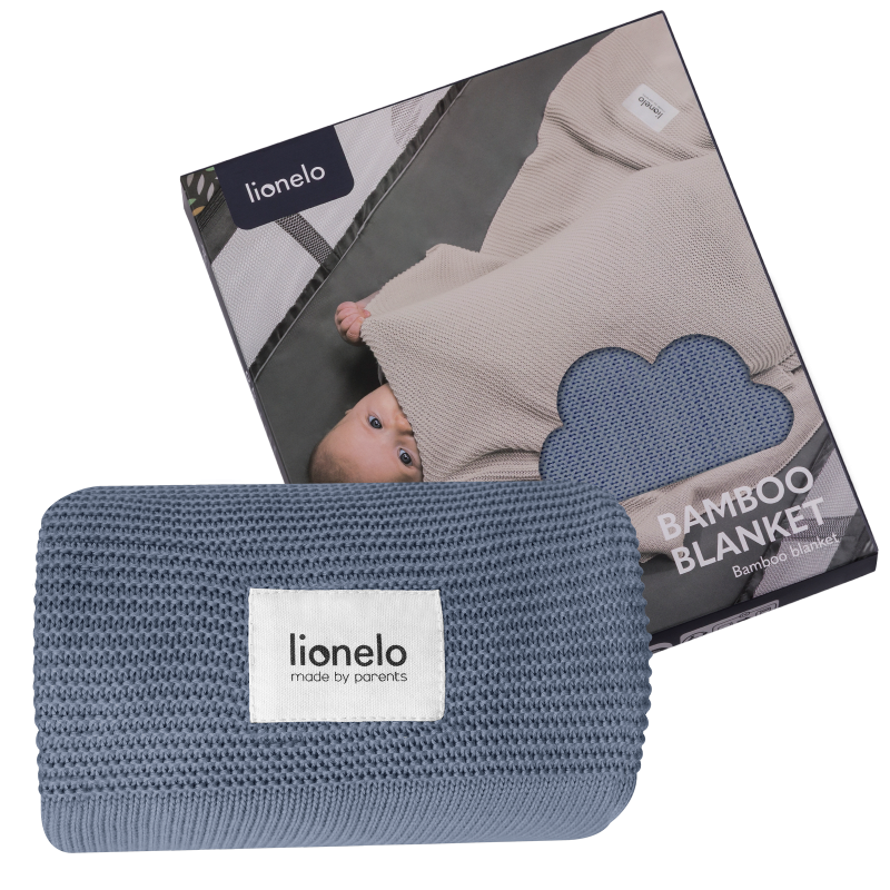 Lionelo Bamboo Blanket Blue — Kocyk bambusowy