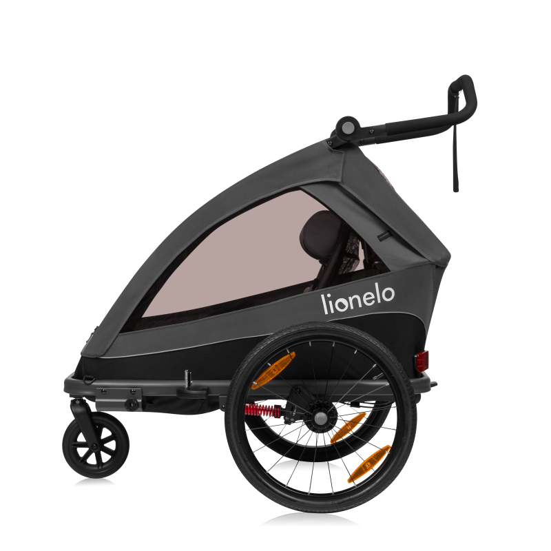 Lionelo Cama Grey Graphite — príves na bicykel s funkciou kočíka