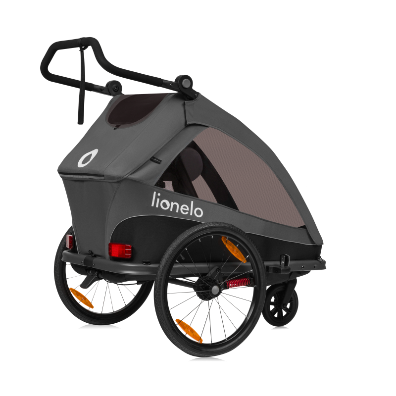 Lionelo Cama Grey Graphite — príves na bicykel s funkciou kočíka