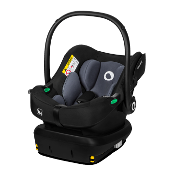 lionelo Astrid i-Size Set Black Grey — Fotelik samochodowy z bazą ISOFIX