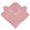 lionelo Muslin Hooded Towel Pink Baby — osuška s kapucňou