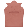 lionelo Muslin Hooded Towel Red Coral — osuška s kapucňou