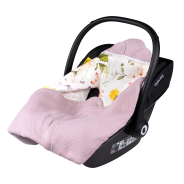 Lionelo Travel Swaddle Blanket Pink Flower — Zavinovačka na autosedačku