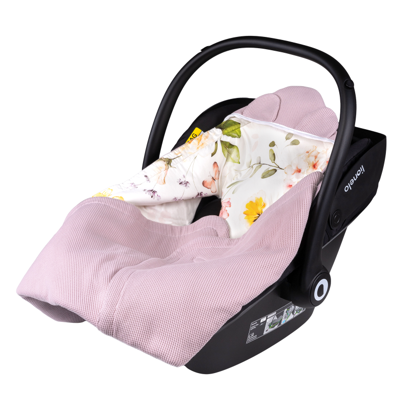 Lionelo Travel Swaddle Blanket Pink Flower — Zavinovačka na autosedačku