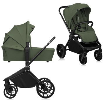 Lionelo Mika Plus 2w1 Green Olive — Wózek Wielofunkcyjny