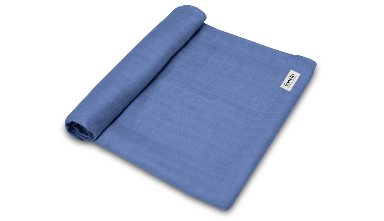 Lionelo Bamboo Swaddle Blue Denim